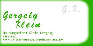 gergely klein business card